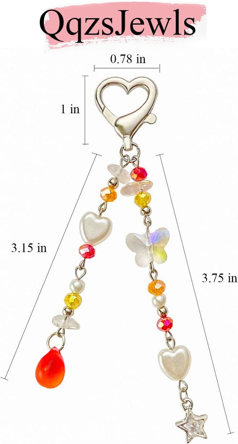 Aesthetic Keychain Accessories for Women Backpack Keychain Phone Charm for Girls Birhtday Christmas Gifts...
