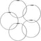 Lucky Line Threaded Locking Key Rings 6", (79605), Silver...
