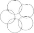 Lucky Line Threaded Locking Key Rings 6", (79605), Silver...