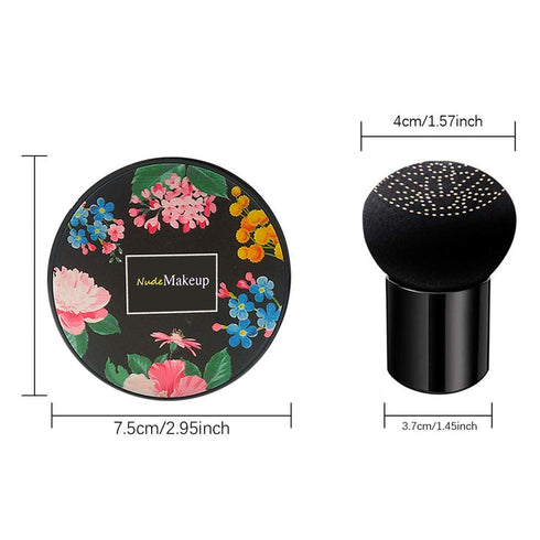 2 Pack Mushroom Head Air Cushion BB Cream, Concealer Lasting Nude Makeup Moisturizing Brightening Pigment CC Liquid Foundation...