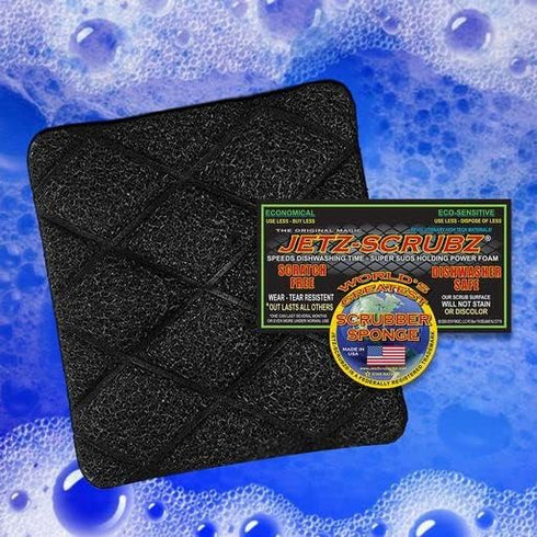 Jetz-Scrubz Original Magic Kitchen Scrubber Sponges Rectangle, Value Pack (6 Pack)...