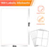 160 Pcs Removable Labels for Storage Bins - 6 X 4 inch, Tear Resistant & No Residue, Matte White Blank Box Labels for Home, School & Business Orga...