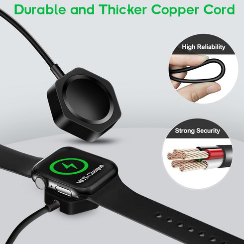 Short Watch Charger Compatible with Apple Watch Charger, USB A Cord Wireless Charging Compatible for iWatch 9/8/7/6/SE/5/4/3/2 (3.3ft/40inch/100cm...
