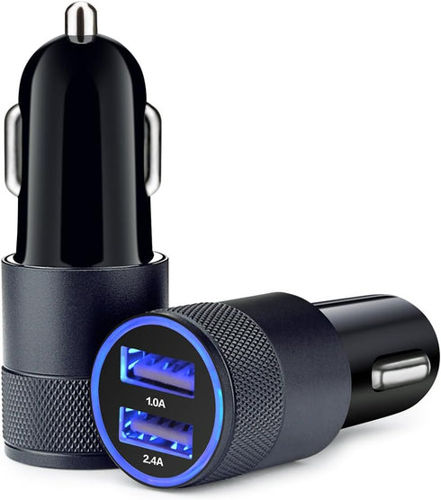 Car Charger,Sicodo 3.4A 2 Pack USB Smart Port Charger Compatible with iPhone 15 14 13 12 11 SE X 8 Pro, Pro Max, Plus, Samsung Galaxy S24 S23 S22 ...