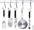 Flat S-Shaped Hanging Hooks - for Kitchen Utensils, Garage or Garden Tools, etc. - Heavy Duty Genuine Solid 304 Stainless Steel - Multi Purpose - ...