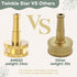 Twinkle Star Brass Hose Nozzle 4 Pack, Jet Nozzle High Pressure Hose Nozzle with Leakproof Shut off Valve, Upgraded Valve Handle, 3/4” GHT Nozzles...