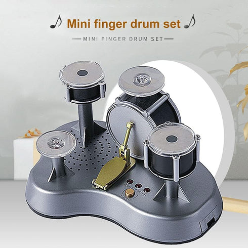 Kids drum set Imports Electronic Mini Finger Drum Desktop Novelty Set with Sounds and Lights,Finger Touch Drum, Novel Desktop Drum Kit (size:A)...