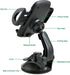 Phone Mount for Car Dash & Windshield, Industrial-Strength Sticky Gel 3" Diameter Suction Cup Car Phone Mount for All Cellphones & More...