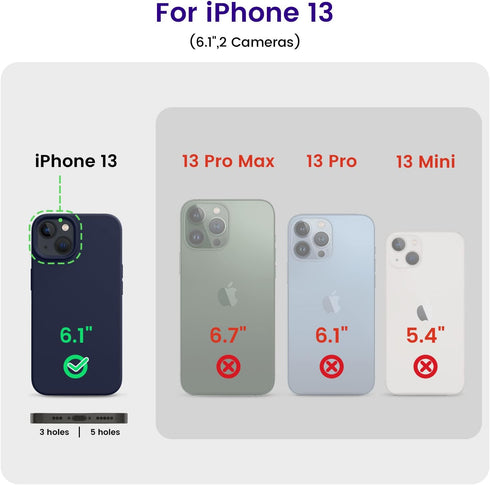 OTOFLY Designed for iPhone 13 Phone Case, Silicone Shockproof Slim Thin Phone Case for iPhone 13 6.1 inch (Midnight Blue)......
