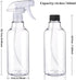 Plastic Spray Bottles Empty Spray Bottle 16.9oz/500ml 2 Pack Heavy Duty Spraying Bottles Mist/Stream Water Bottle for Cleaning Solutions, Essentia...