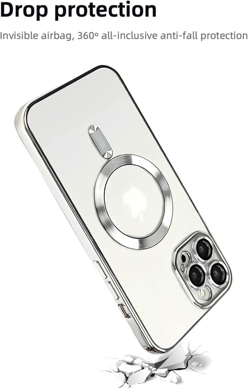 Plating Case for iPhone 14 Pro Max with Camera Lens Protector,Anti-Scratch Shockproof Slim Protective Case, Ideal for Women and Men?Compatible for...