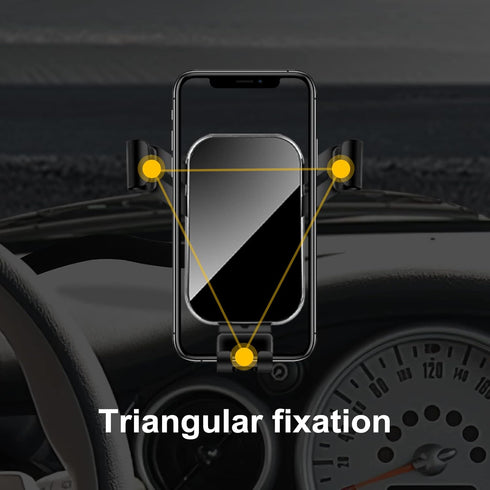 KUNGKIC for Mini R50 R52 R53 Hatch Auto Phone Holder Aluminum Car Cradle Rotatable Clip Foldable Cell Phone Cradle Mount Fit for 3.5-5.5 Inch Phon...