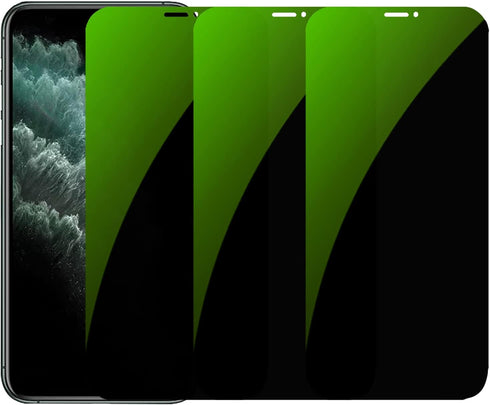 3 Pack Anti-Blue Privacy Tempered Glass Suit for iPhone Xs Max/iPhone 11 Pro Max Anti-Spy Screen Protector Anti-Peeping Film 9H Hardness Anti-scra...