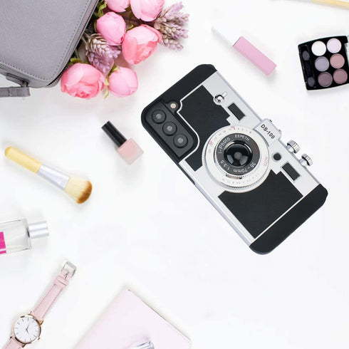 Awsaccy Emily in Paris Phone Case for Samsung Galaxy S22 5G 6.1 Inch Camera Case Vintage Cover Cute 3D Cool Unique Design Silicone Case with Remov...