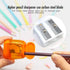 Manual 4PCS Colorful Compact Dual Holes Pencil Sharpeners with Lid for Kids & Adults, Portable for School Office...