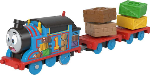 Thomas & Friends Toy Train, Wobble Cargo Thomas Motorized Engine with 2 Cargo Cars for Preschool Railway Play Ages 3+ Years...