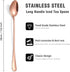 Long Handle Iced Tea Spoon, Stainless Steel Coffee Mixing Spoons, Long Cream Dessert Spoons Set of 4 (Multicolor), Dishwahser Safe...
