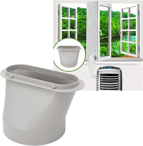 Air Conditioner Exhaust Hose Adapter, Portable Air Conditioning Window Sealing Plate Vent Tube Connector Fit 5.9in diameter exhaust pipes...