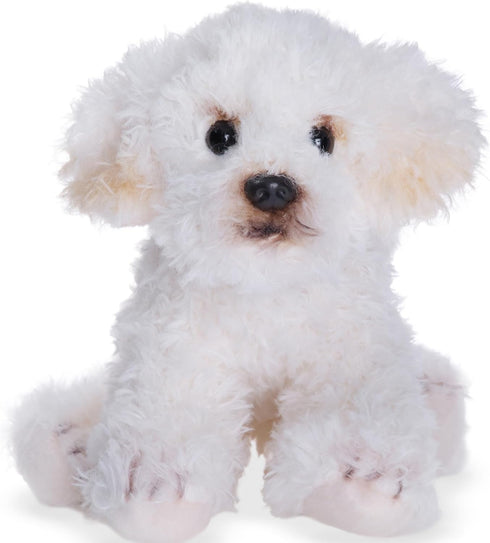 Bearington White Dog 6.5 Inch Dog Stuffed Animals - Dog Plush - Poodle Stuffed Animal Labradoodle Stuffed Animal...