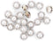 100Pcs Crystal Pearl Buttons, Round Flatback Rhinestone Beads Buttons with Diamond, DIY Craft Sewing Fasteners Accessories for Jewelry Making, Clo...