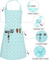 Kitchen Cooking Aprons with 3 Pockets for Men Women - Cotton Adjustable Professional Grade Chef Apron for Kitchen, BBQ & Grill (Light Green)...