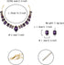 Flyonce Rhinestone Choker Necklace with Stud Earrings, Sparkly Crystal Wedding Party Costume Statement Jewelry Sets for Women...