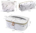 MAGEFY 3Pcs Makeup Bags Portable Travel Cosmetic Bag Waterproof Organizer Multifunction Case with Gold Zipper Marble Toiletry Bags for Women......