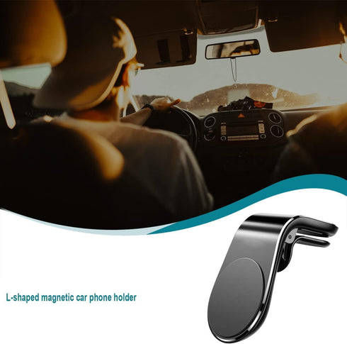 1Pc Black Universal Phone Holder Clip Car Air Vent Magnetic Mount Holder Bracket for Cell Phone GPS Suporte Celular Car Phone Holder, Cell Phone A...