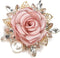 Elegant Rose Flower Brooch Pin for Women Men Wedding Party Gentleman's Essentials Handmade Crystal Pearl Fabric Flower Lapel Pin Dress Suit Access...