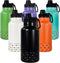 AGH Dog Water Bottle, 32oz Portable Dog Water Bottle with Detachable Bowl Food Feeding, Double Wall Vacuum Flask Stainless Steel Dog Travel Water ...