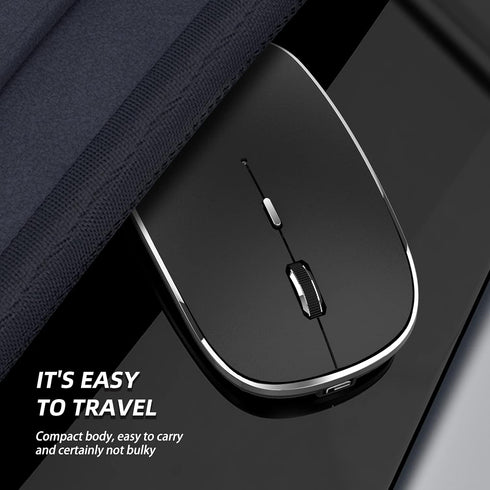 Wireless Mouse Chargeable Portable Silent Wireless Mouse USB and Type-C Dual Mode Wireless Mouse 3 adjustable DPI for Laptop, Mac, MacBook, Androi...