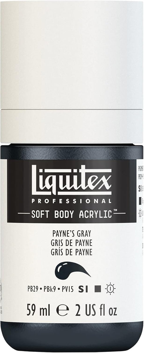 Liquitex Professional Soft Body Acrylic Paint, 59ml (2-oz) Bottle, Payne's Gray...