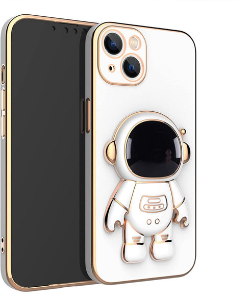 COOWEEK 6D Plating Astronaut Hidden Stand Case Cover for iPhone 13,Cute Phone Case with Camera Lens Protector Cover,Purple,6.1 Inch......