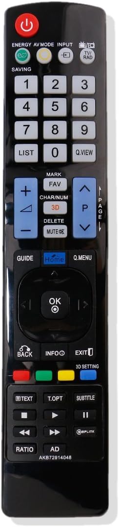 AKB72914048 Replace Remote Control for LG 3D Smart LCD LED TV 32LW5500 32LW4500 42LW4500 47LW4500 55LW4500 32LW450U 42LW450U AKB72914046...