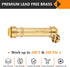 2-Pack Pushfit Slip/Repair Coupling, 1/2-Inch Push to Connect Plumbing Fittings with Disconnect Clip, Brass Push-fit Fittings for PEX, Copper, CPV...