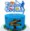 Glorymoment Fishing Cake Toppers Birthday, Glitter Blue Bobber Cake Topper, Fisherman Cake Topper Birthday Fishing Themed Party Cake Decoration Su...
