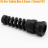 2 Pcs Black PG7 Cable Gland Waterproof IP68 Nylon Joint Adjustable Locknut with Flex Spiral Strain Relief for 4.5-7.8mm Dia Wire...