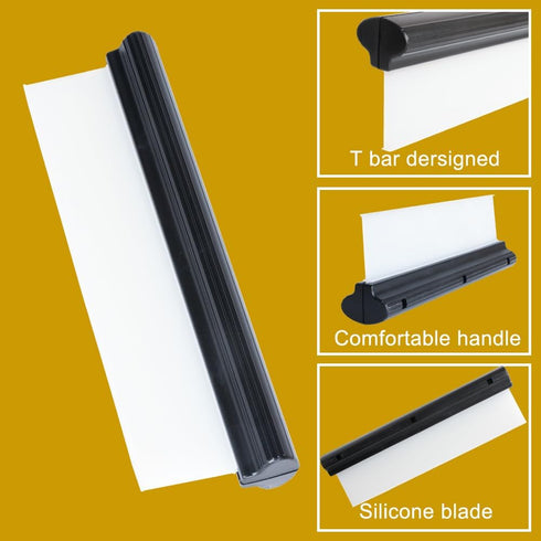 Car Squeegee,12 inch Silicone Squeegee, Automotive Water Wiper for Car Drying,Flexible T-Bar Water Blade for Car,Windshield,Glass,Window,Mirror,Ba...