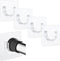Sibba Shower Rod Holder 4Pcs Sticky Curtain Rod Bracket No Drilling Retainer Clear Tension Hooks Liners Support Mount Sticker Heavy Duty Wall Hold...