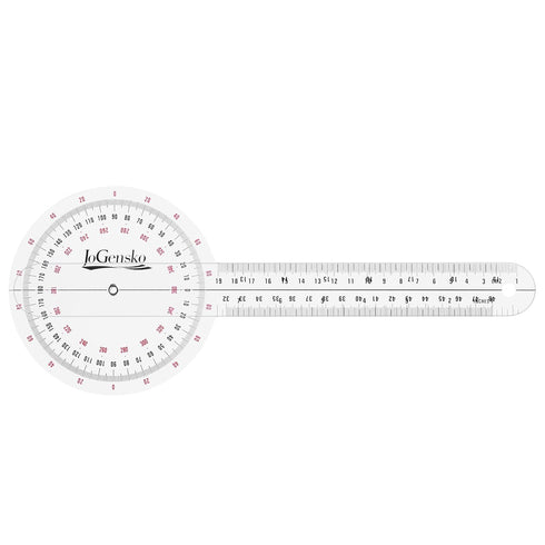12 Inch Goniometer for Orthopaedic Use, 360 Degree Large Size Plastic Goniometer?Physical Therapy Angle Protractor Ruler for Knee Joints, Elbow, S...