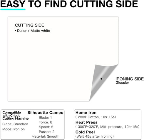 Silver HTV Heat Transfer Vinyl Bundle: 13 Pack 12" x 10" Silver Iron on Vinyl for T-Shirt, Heat Transfer Vinyl Compatible with Cricut Cutting Mach...