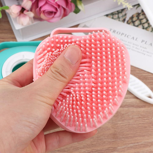 2Pcs Dog Cat Bath Brush Soft Silicone Dog/Puppy Massage Brush Hair Fur Grooming Cleaning Brush with Shampoo Dispenser,for Long Short Haired Pets,w...