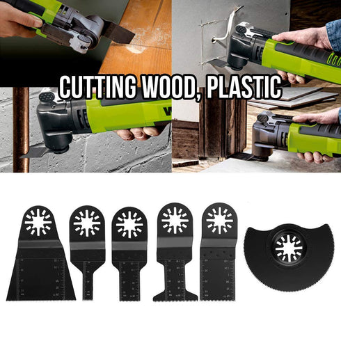 6Pcs Standard Oscillating Saw Blade High Carbon Steel Multi tools Saw Blades Power Tools Cutter for Plastic, Wood and Soft Metals...