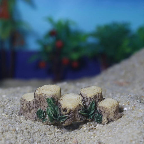 Miniature Resin Stump Micro Landscape Fairy Garden Ornament Mini Doll House Outdoor Landscape Decor, Garden Sculptures and Statues, Garden Generic...