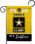 Breeze Decor Proud Family Soldier Garden Flag Armed Forces United State American Military Veteran Retire Official House Decoration Banner Small Ya...