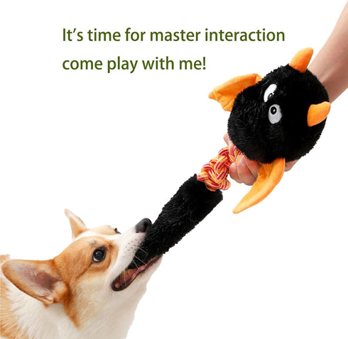 Plush Dog Toys - Squeaky Dog Toys/Cat Toys - 17 Inch - Pet Toys for Large/Small Dogs (Black, Red, Green 3 Colors) (Greener)...