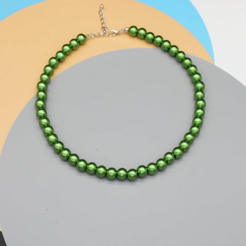 Long Simulated 10mm AAA Pearl Strand Necklace for Women Multicolor Pearl Choker Necklace 1920s Pearl Statement Necklace Costume Jewelry...