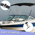 2 PCS Adjustable Heavy Duty Bimini Top Straps,Marine Grade Double Snap Hook Strap+ Pad Eye Straps,28"~60" Stainless Steel Boat Awning Hardware Acc...