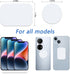 Phone Magnets for Back of Phone, Universal Metal Plates, 2 Rectangular and 2 Round with Adhesive, car Phone Magnets (White)......