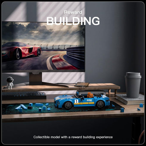 Mould King Speed Champion AMG GTC Car Building Toys with Display Case, 27045 Model Car Kits Building Blocks, Race Car Building Sets, Super Car Mod...